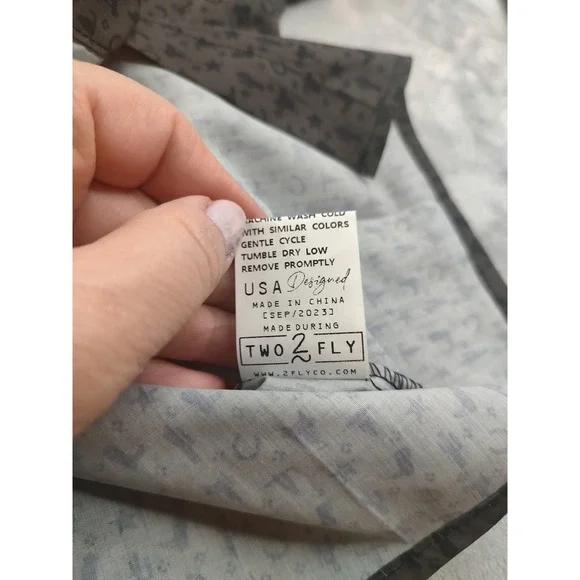 TWO 2 FLY Kids Western Cowboy Print Long Sleeve Button Up Shirt Size 6 - Picture 6 of 9